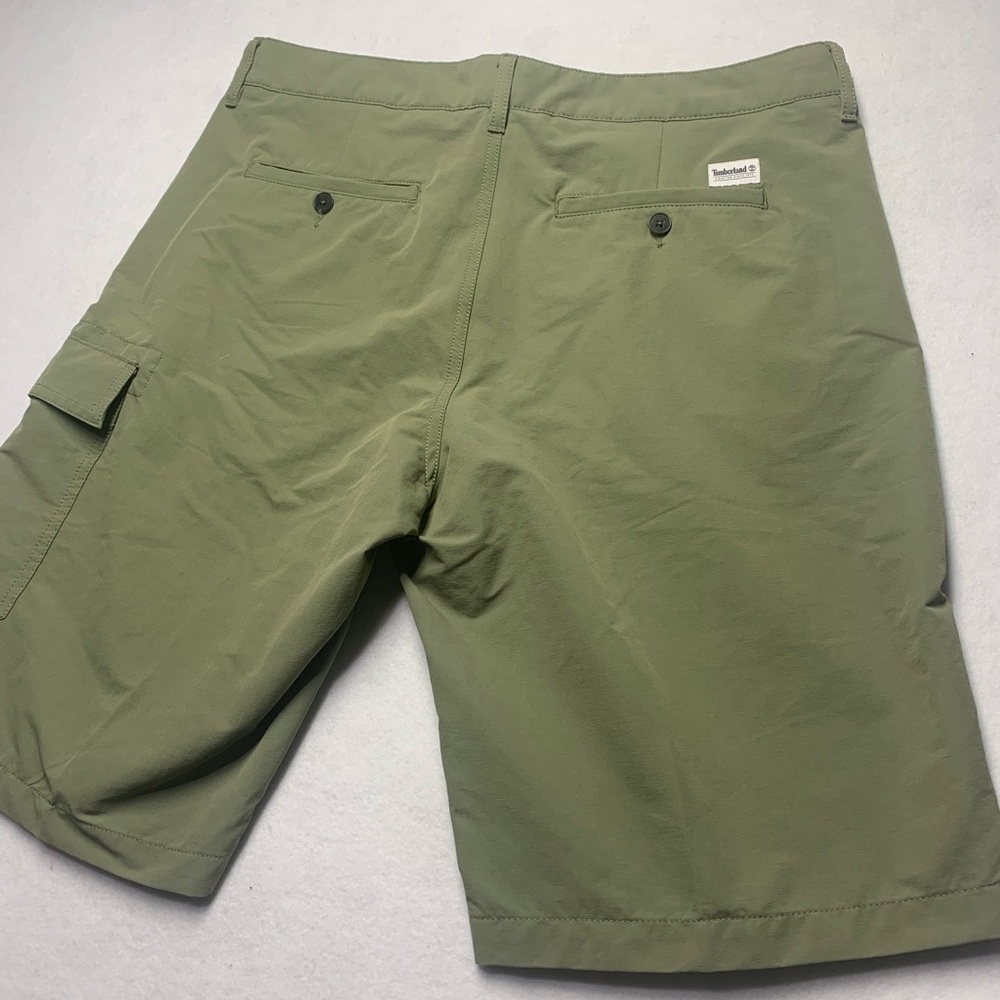 Timberland Men's Flat Front 11" Inseam Chino Cargo Hiking Short green size 35 - Picture 5 of 11